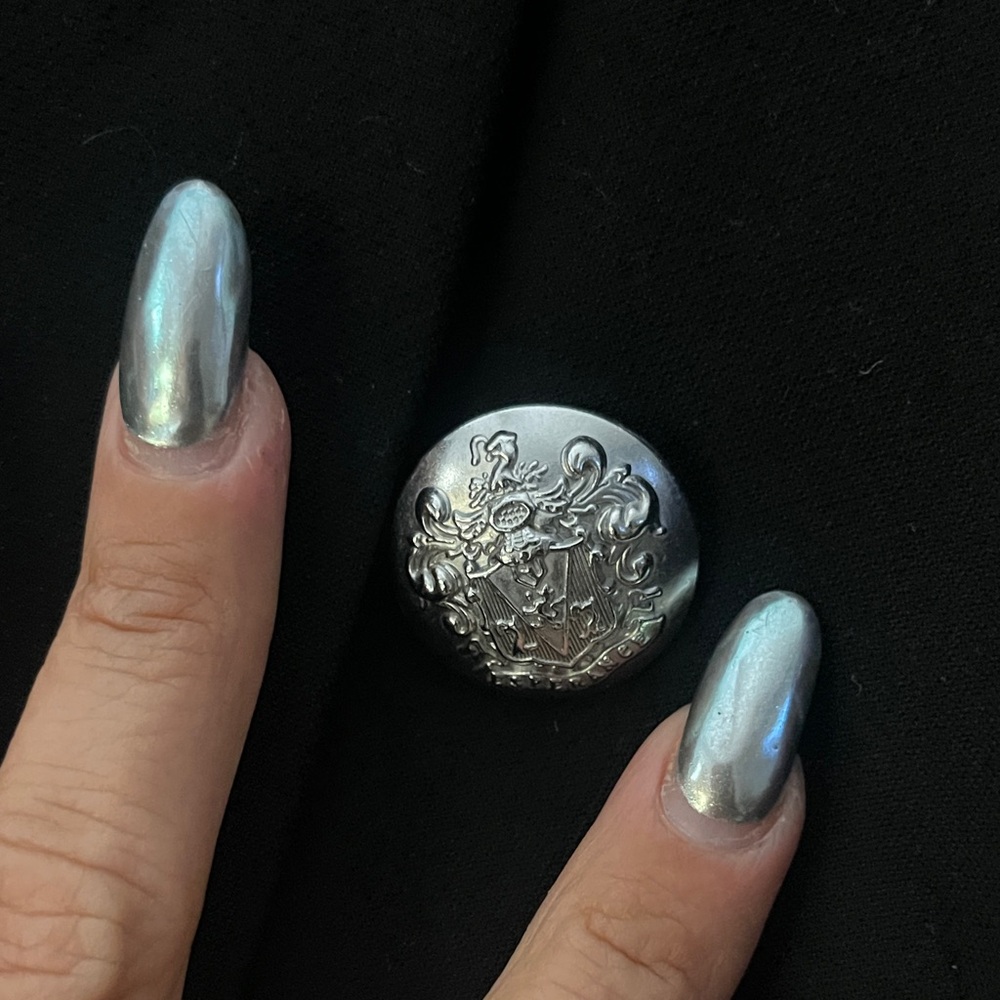Veronica Beard Elegant Black Blazer with Shiny Silver Accents - Picture 3 of 14